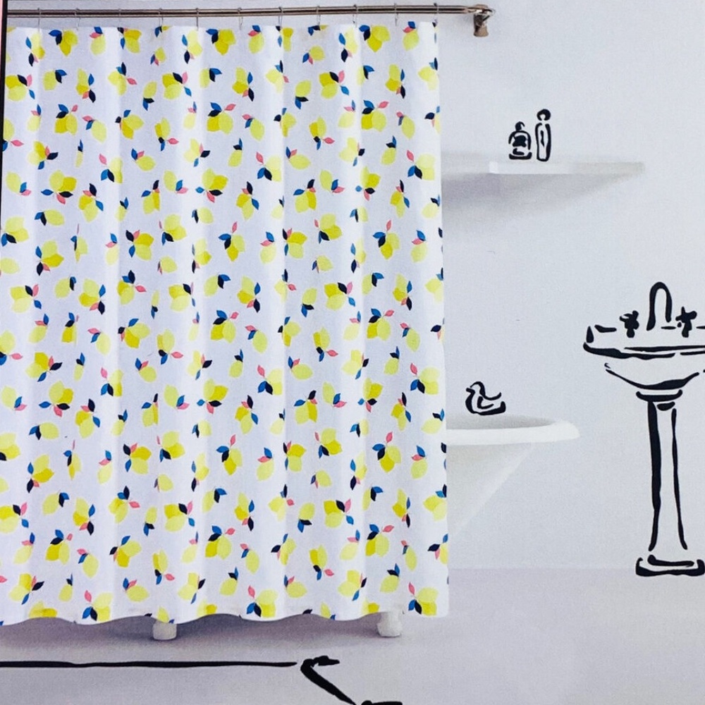 Kate Spade New York Shower Curtain | in Lemon Zest Pattern 72x72"